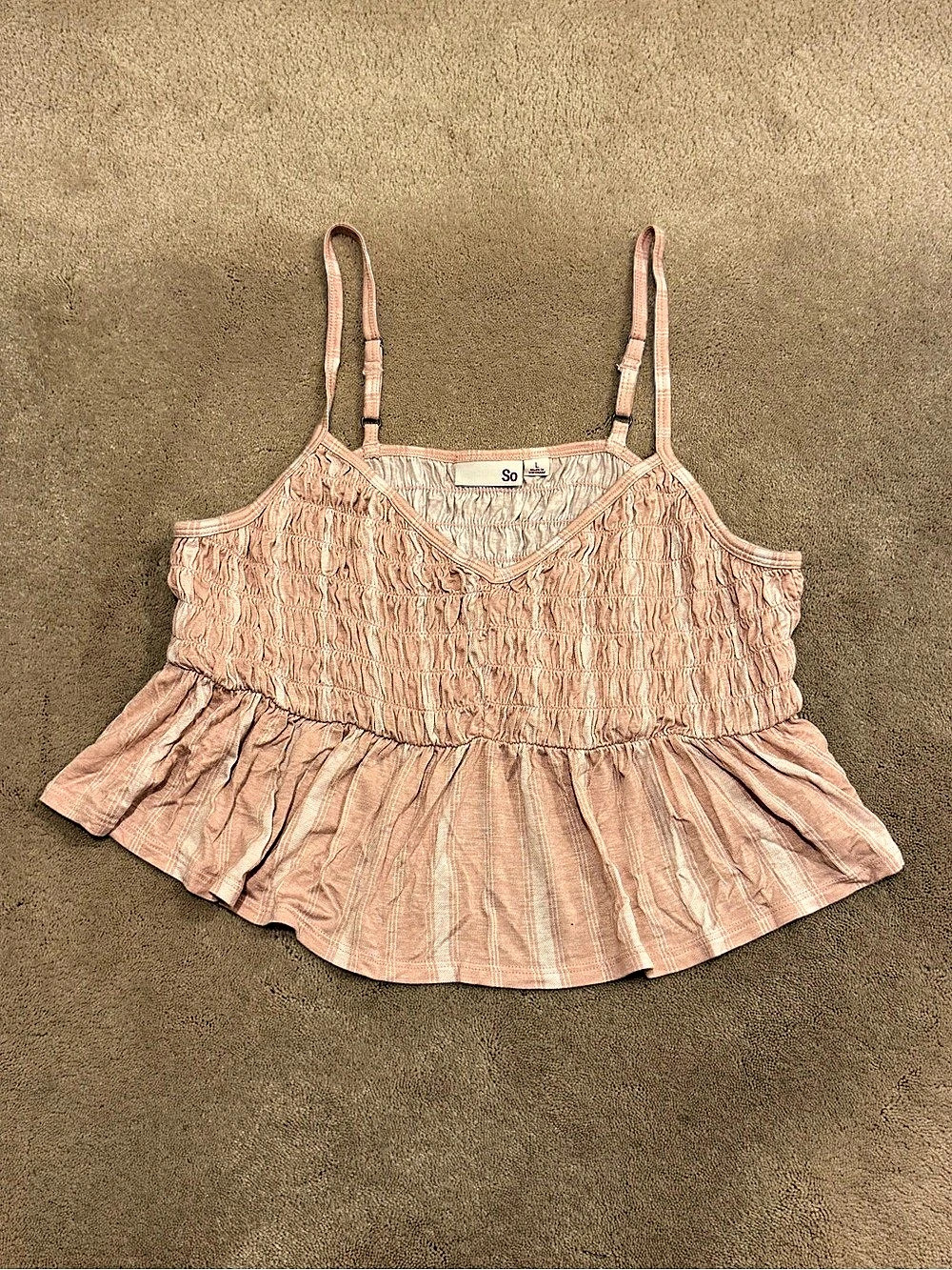SO Pink Striped Camisole